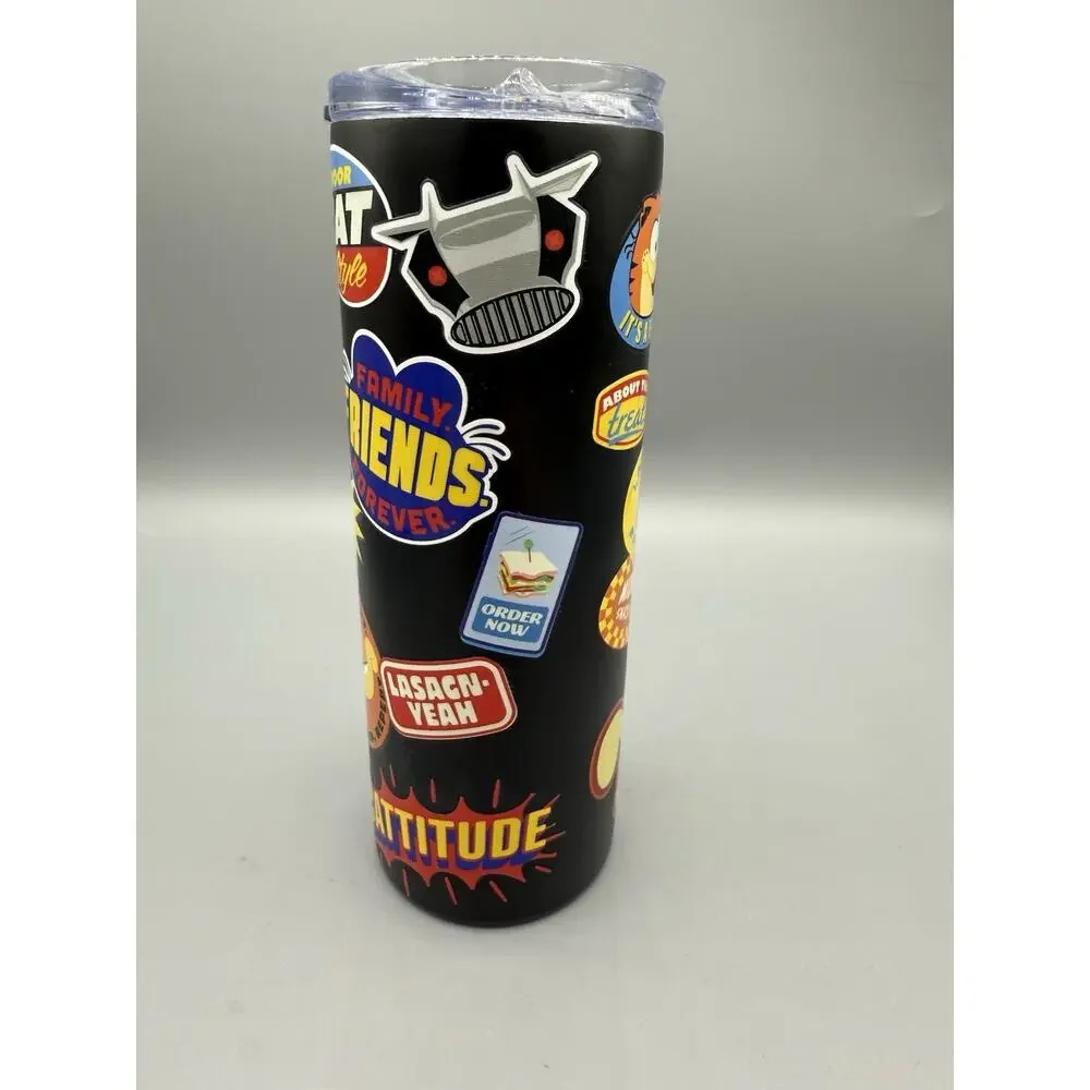 Garfield Movie Promo Tumbler Cup w/ Lid Regal Theaters Exclusive Black 20oz